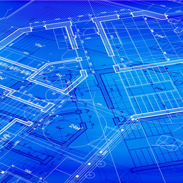 an architectural drawing of a building floor plan