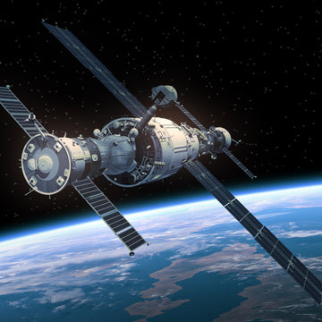 a satellite orbiting earth