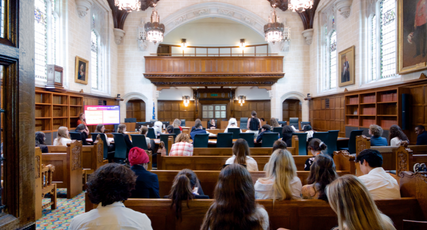 Law students in a court of law